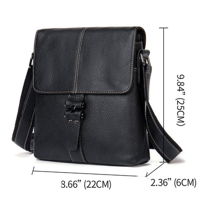 Large Capacity Cowhide Shoulder Bag For Men